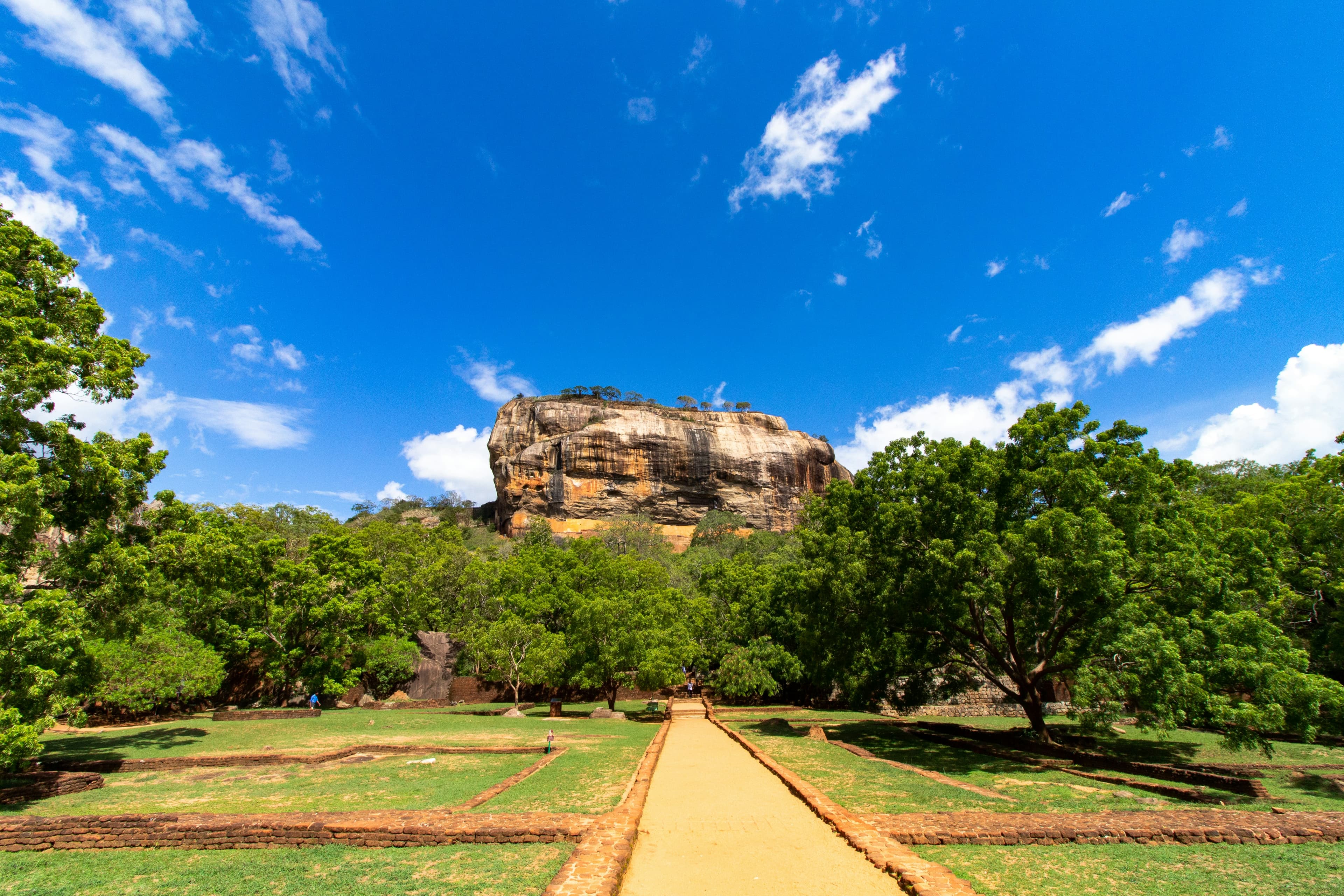 Scenic view of Sigiriya Rock, Sri Lanka